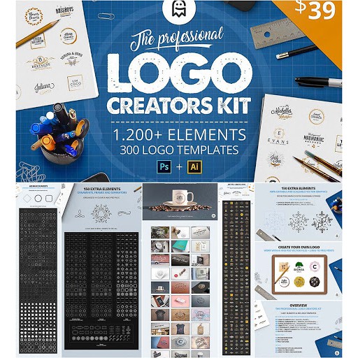 The Professional Logo Creators Kit - PSD and AI editable