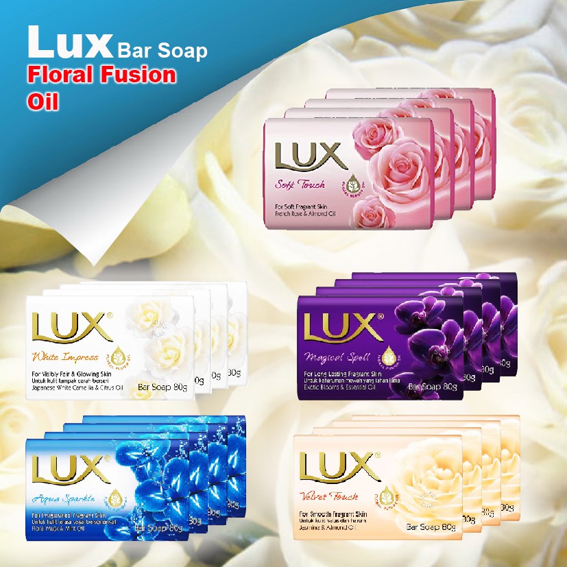 Lux Bar Soap 80g *4 [BUY 3 Free 1] - White Impress/Velvet Touch ...