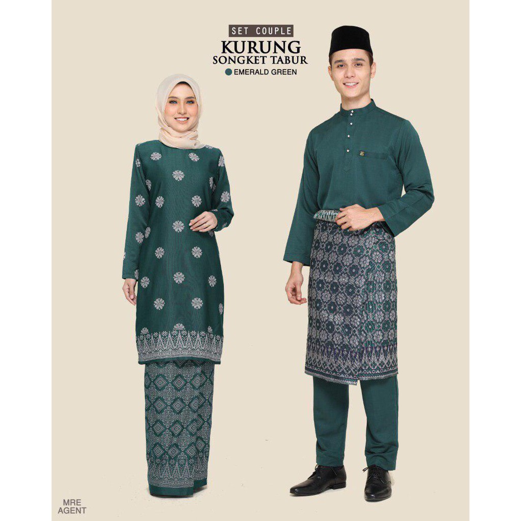 baju melayu hijau emerald