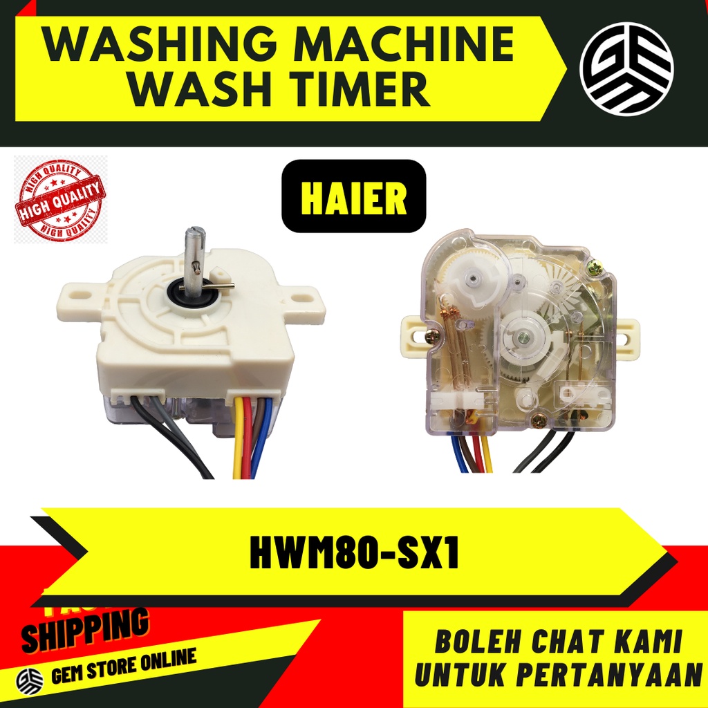 HAIER WASHING MACHINE SEMI AUTO WASH TIMER 6 CABLE / TIMER MESIN BASUH HWM80-SX1