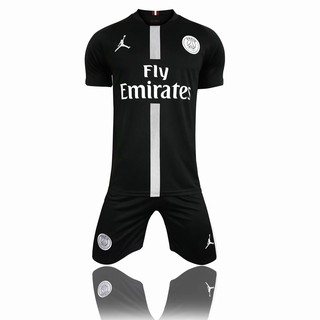 Pairs Psg Jordan Third Black Jersey Long Sleeve Men S Soccer Jersey 18 19 Shopee Malaysia