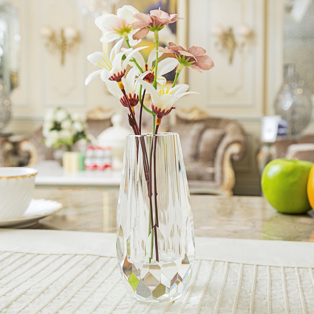 Donoucls Creative Mini Flower Bud Crystal Vase Centerpiece Xmas