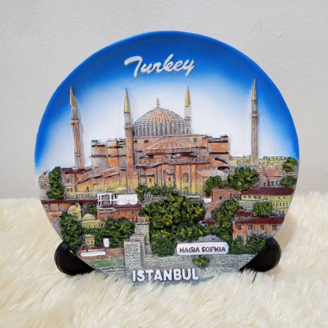 Turkey Turkiye Turkey Istanbul Plate Souvenir Display