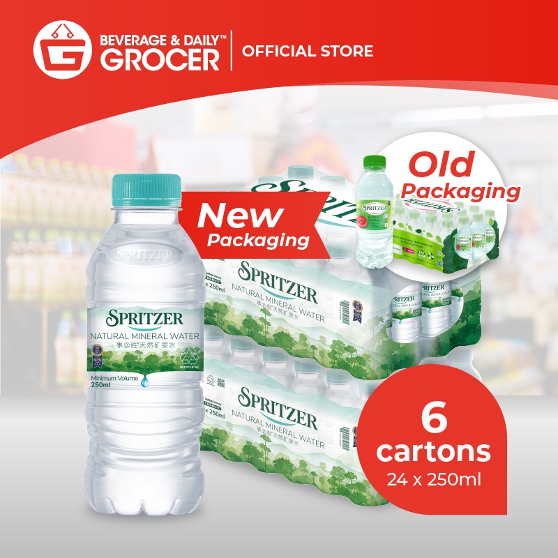 Spritzer Natural Mineral Water Shrink Pack 24 X 250ml 144 Bottles 6 Cartons Shopee Malaysia 6515