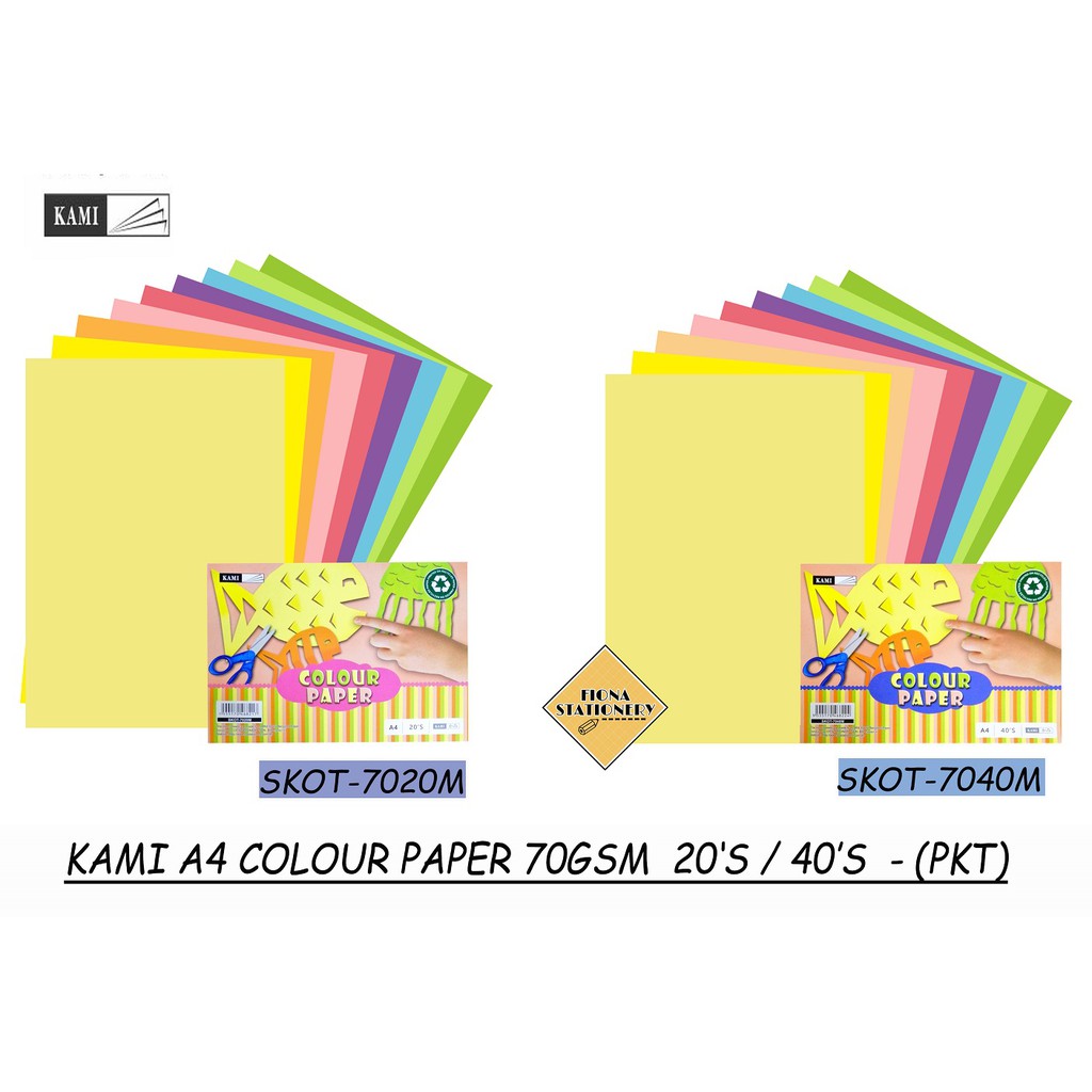 Kami A4 Colour Paper 20's / 40's 70gsm - (PKT) | Shopee Malaysia