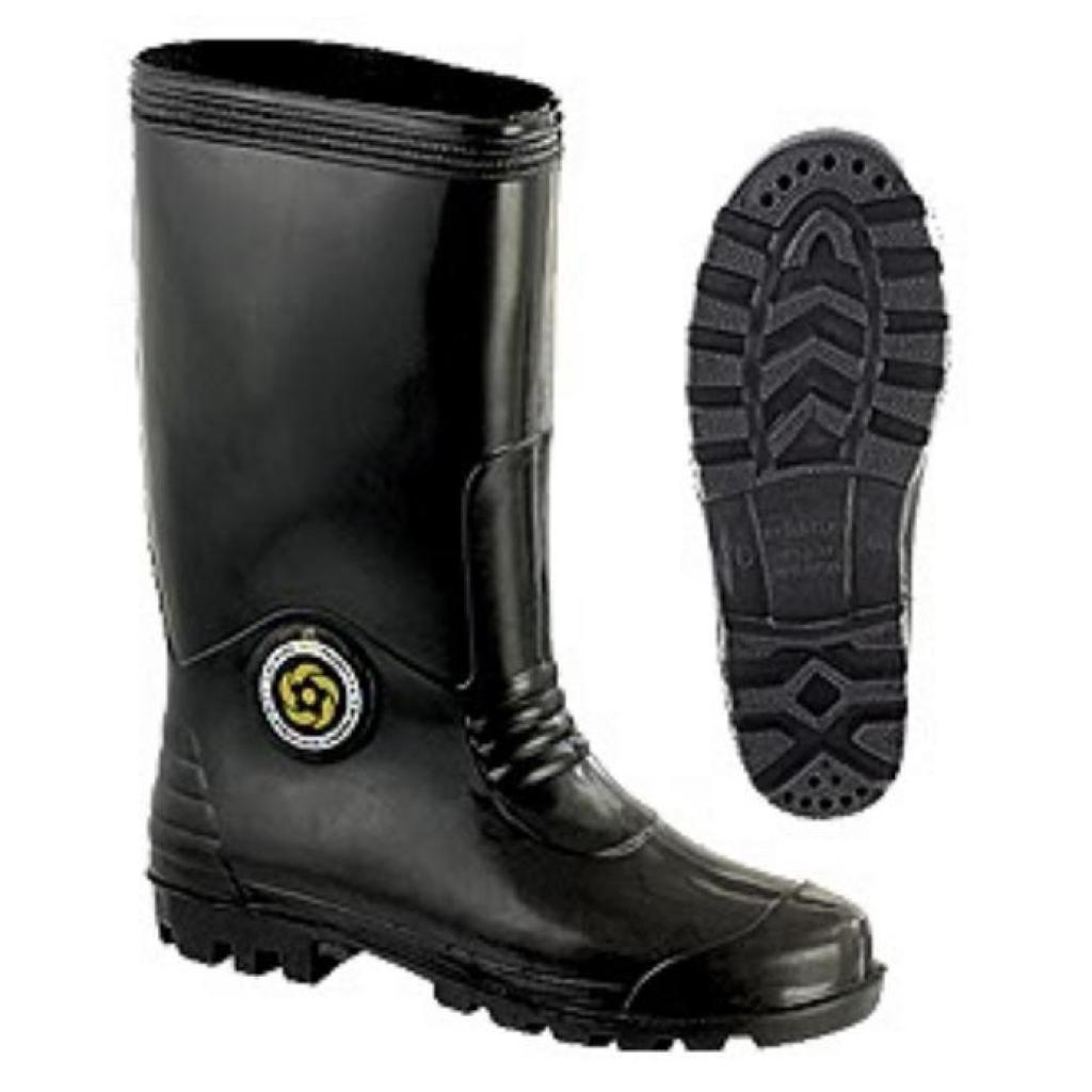 black rubber boot