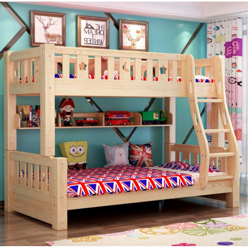 Solid Wood Bunk Bed (1month pre-order) | Shopee Malaysia