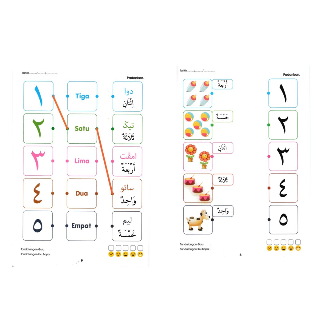 Latihan Nombor Dalam Bahasa Arab Prasekolah - Menulis Ù£Ù¢Ù¡ Bersama ...
