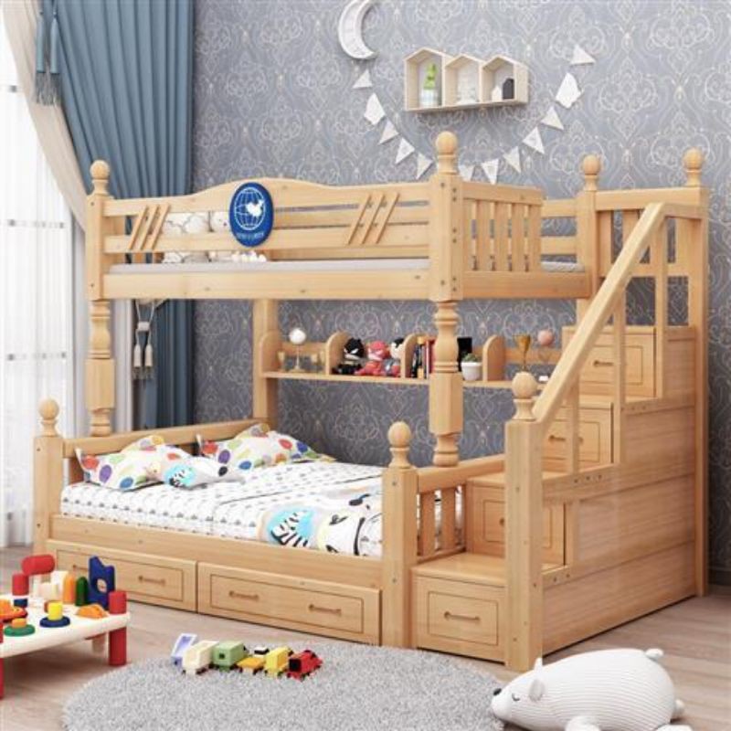 FREE SHIPPING Thick solid wood bunk bed bunk bed twolayer child bed bunk bed adult mother and