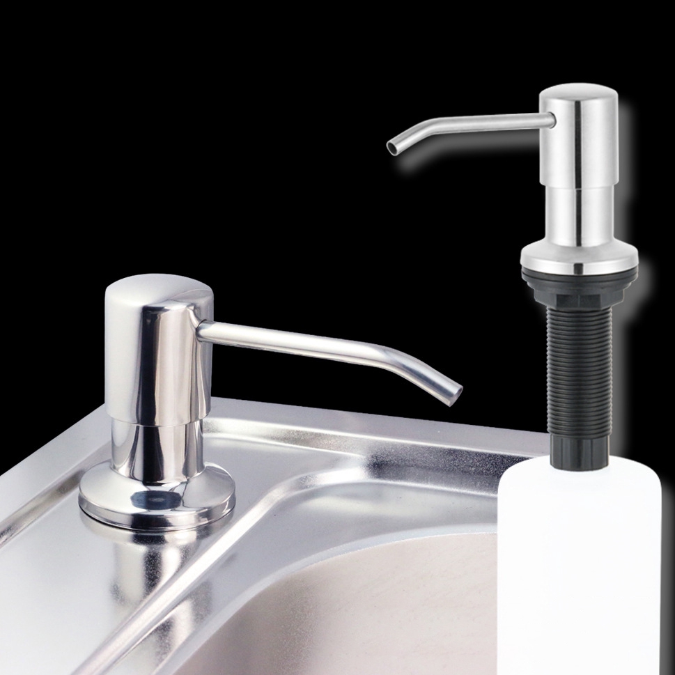Stainless Steel Soap Pump Liquid Lotion Dispenser Kitchen Sink