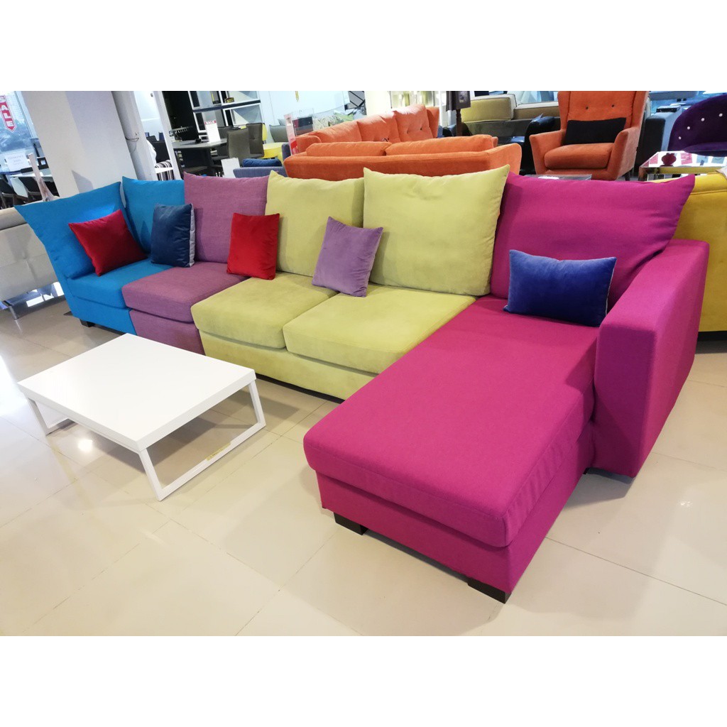 PROMO! Modern Blocked L-Shape Sofa | Shopee Malaysia
