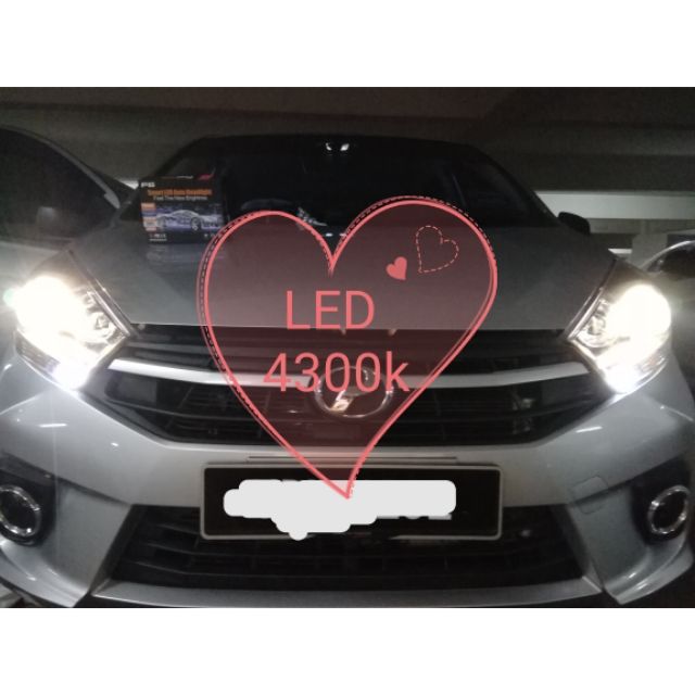 H11 H4 LED BULBS 4300K PERODUA AXIA /MYVI/  Shopee Malaysia
