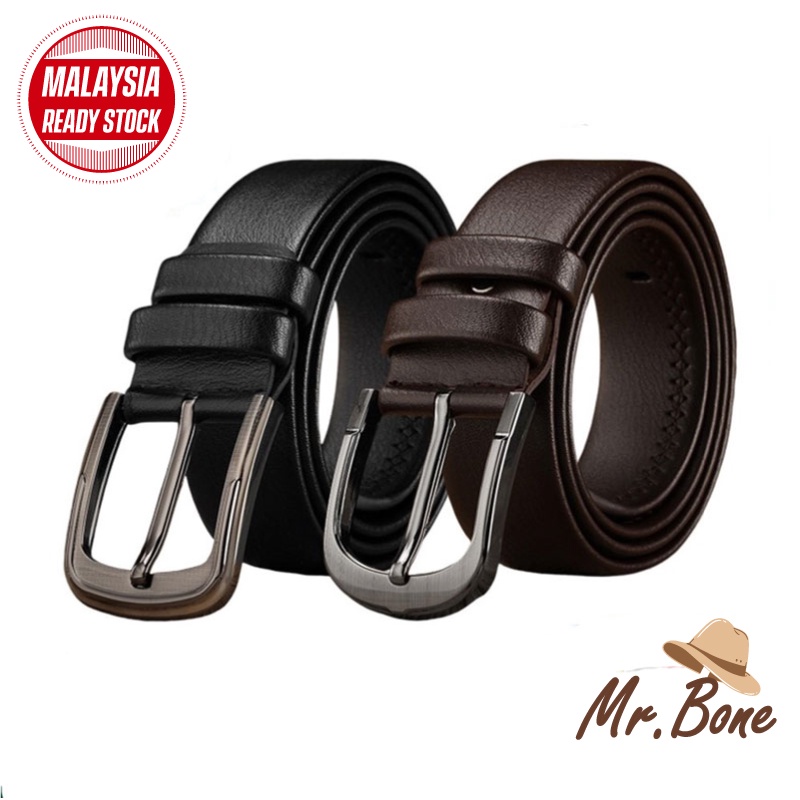 Men Belt Men Leather Belt Men Tali Pinggang Lelaki Kulit Men's Leather Pin Belt Business Jean Tali Pinggang Laki Kuilit