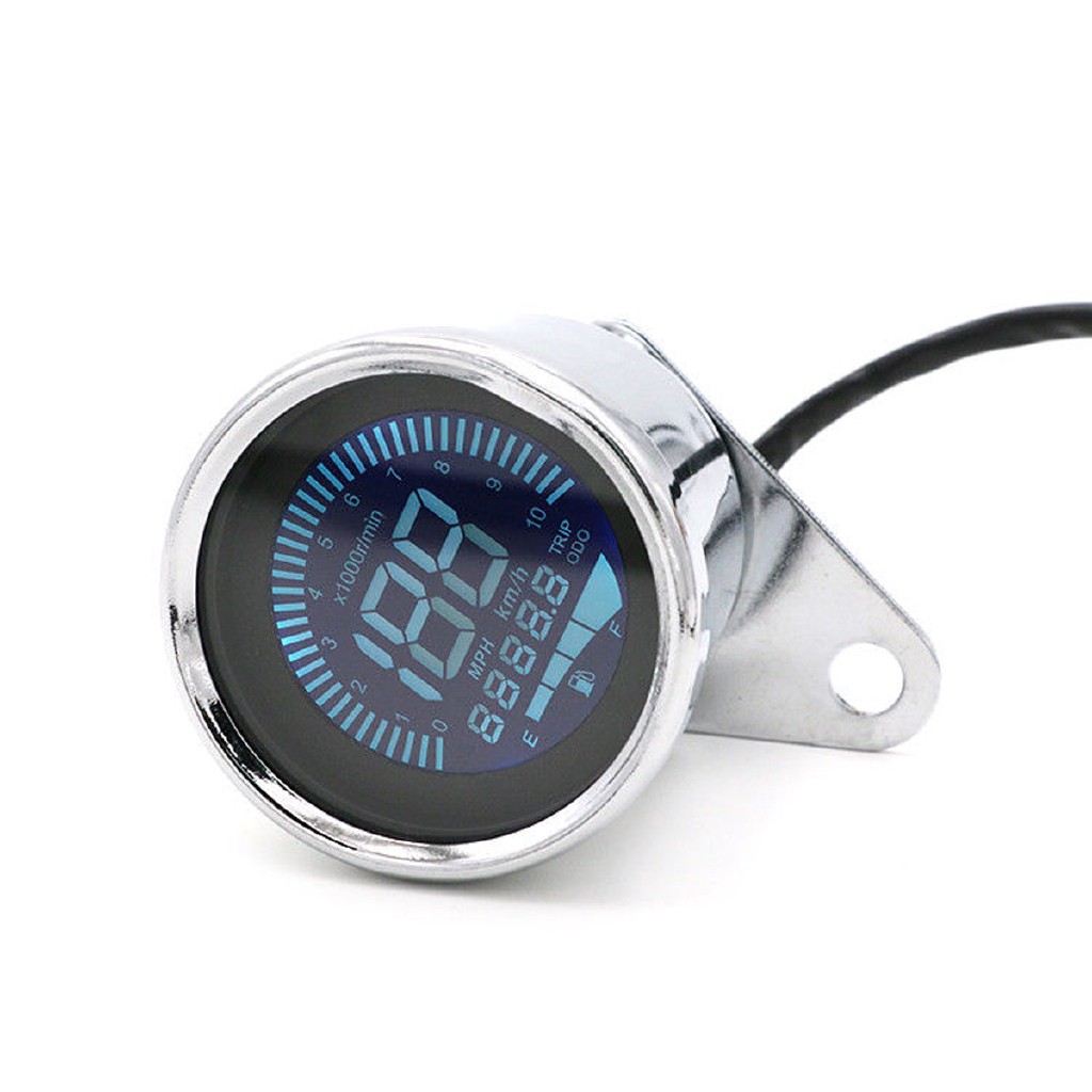 All In One Motorcycle Retro Led Lcd Tachometer Speedometer Fuel Gauge Assembly Cafe Racer Shopee Malaysia