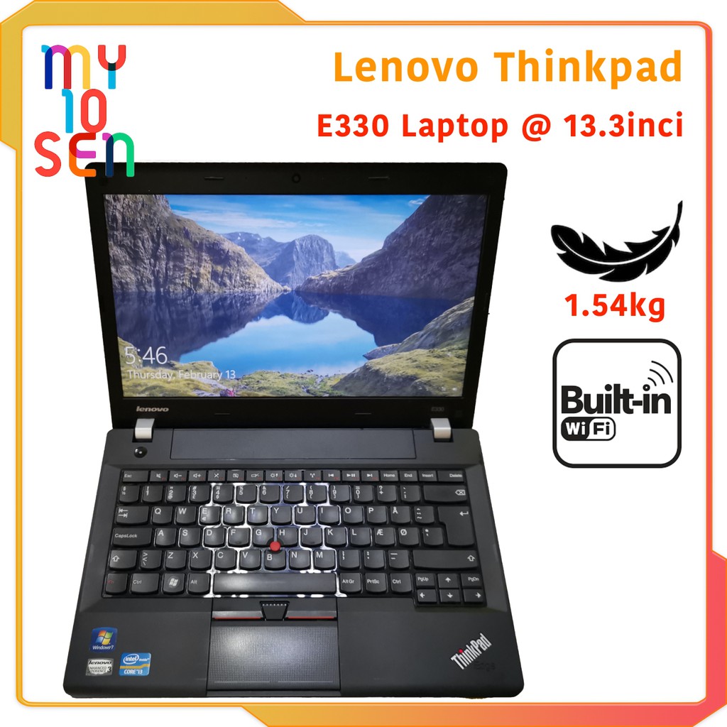 Lenovo Laptop Intel Core i3 Clearance ThinkPad E330 12.5" Win 10