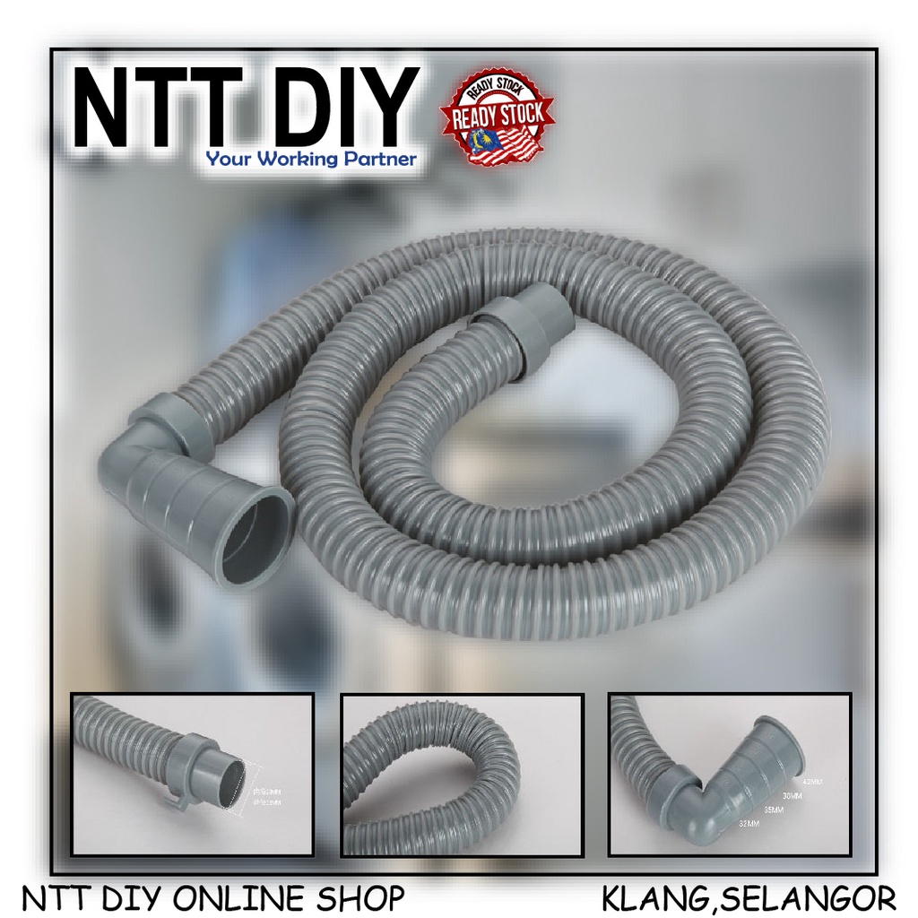 NTT DIY LShape Multipurpose Washing Machine Drain Outlet Hose