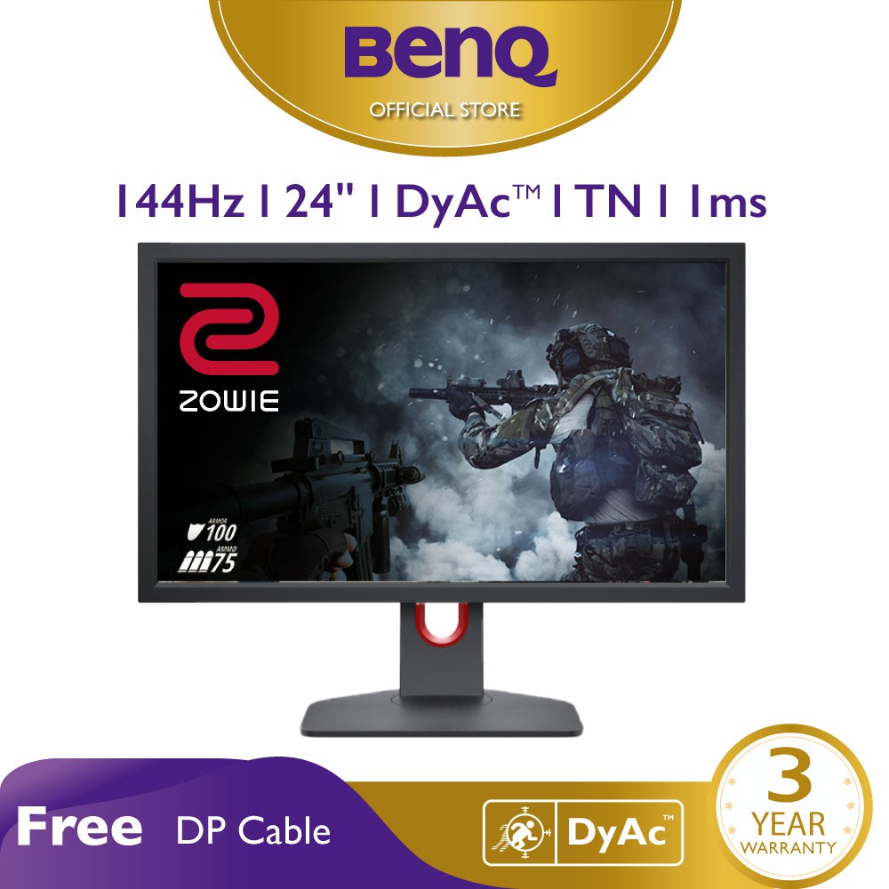 BenQ ZOWIE XL2411K Esports Monitor (24"/TN/144Hz/DyAc/FHD 1080p/HDRi