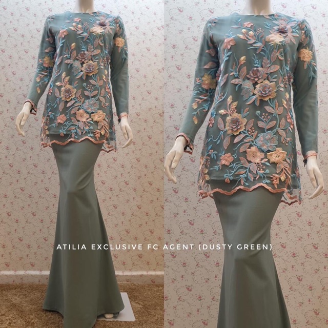 Atilia Kurung Lace Exclusive Baju Raya 2019 Baju Kurung 