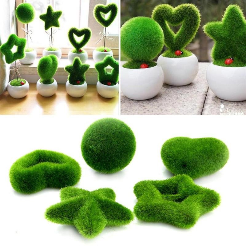 Fashion Artificial Fresh Moss Balls Green Plant Home Party
