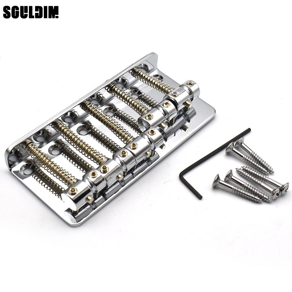 Vintage 5 Strings Electric Bass Guitar Bridge Chrome Guitar Accessories