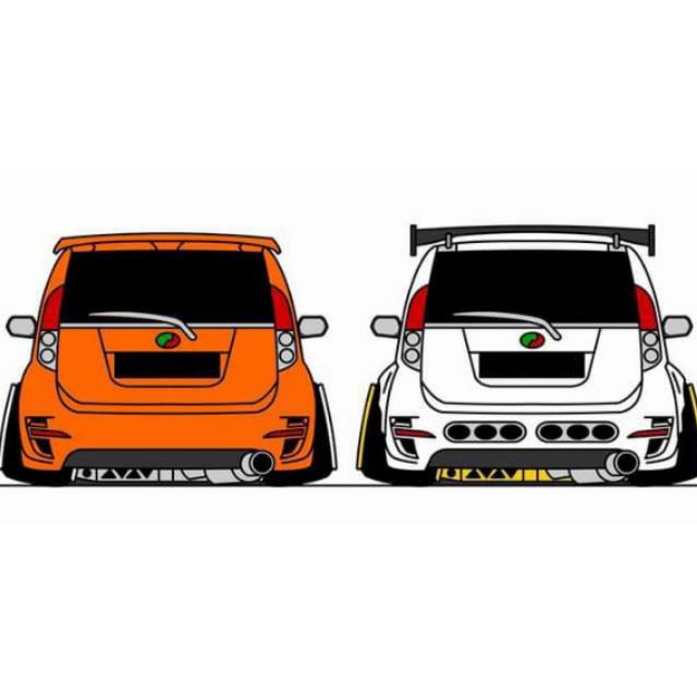 Sticker Myvi 1stGen SE2 Siap No Plat (Custom) | Shopee Malaysia