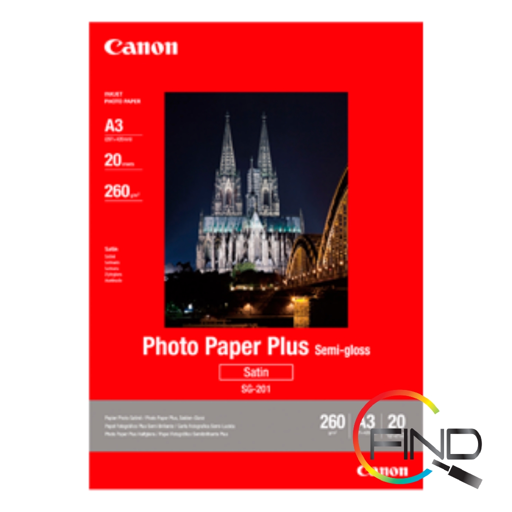 CANON SG201 A3 PHOTO PAPER (20 sheets) PLUS SEMIGLOSS (260g/m2) For