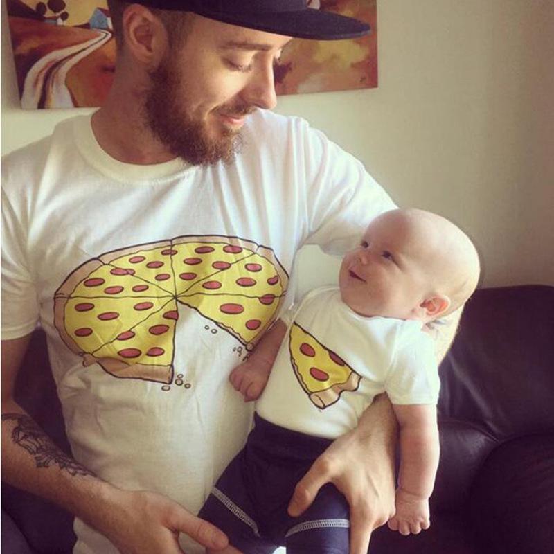 father and newborn son matching outfits