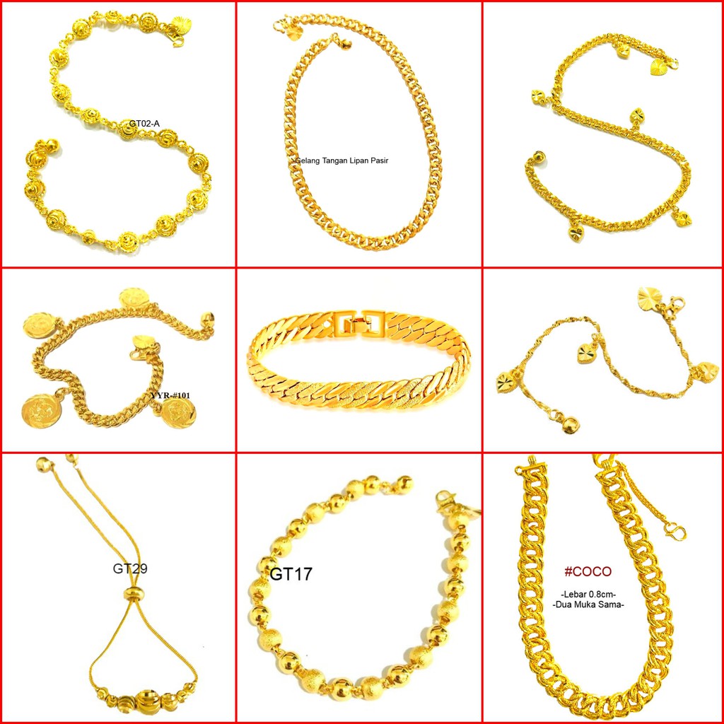 EMAS BANGKOK KOREA GELANG TANGAN 0 7CM 0 5CM 0 4CM EMAS BANGKOK KOREA GELANG TANGAN 0 7CM 0 5CM 0 4CM