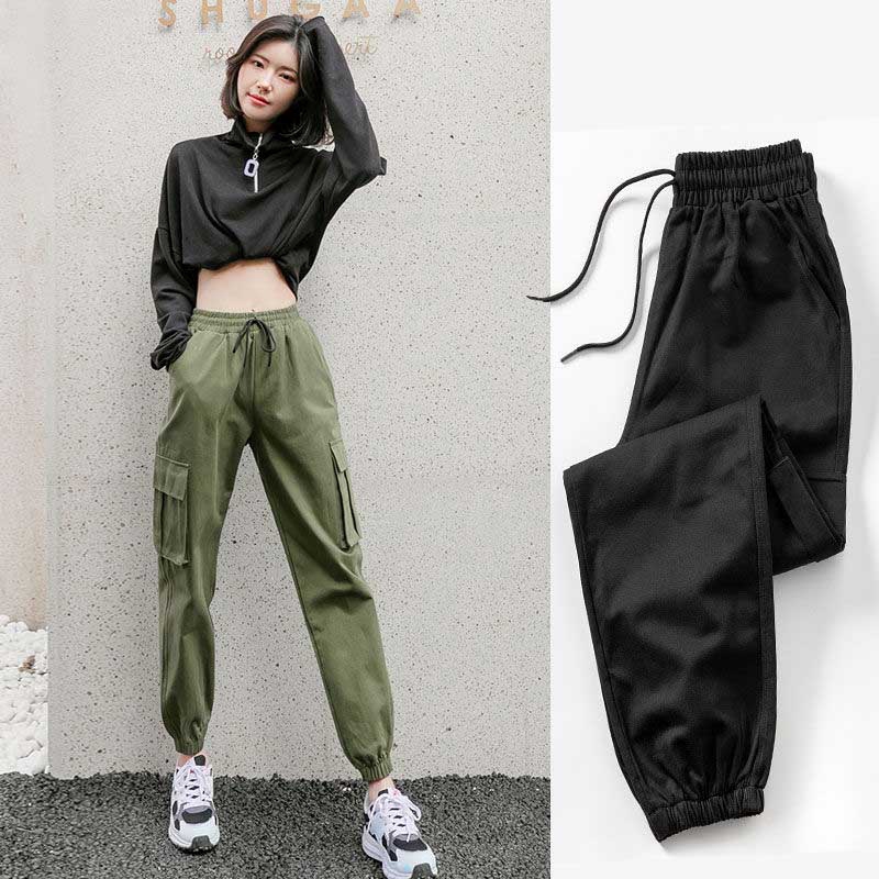 cargo pants womens high waisted