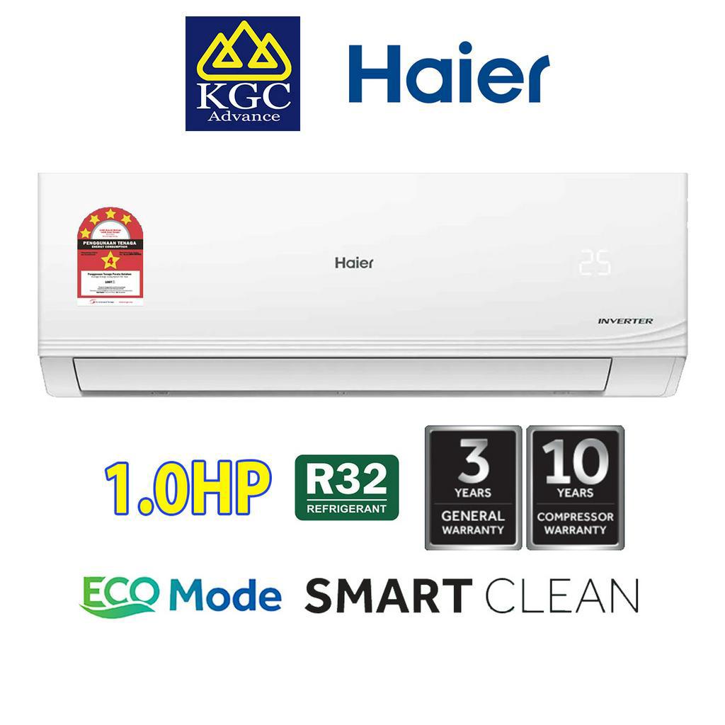 Haier 1.0HP R32 Inverter Aircond Air Conditioner HSU-10VQB22 - Smart Clean , I Feel , Eco Mode