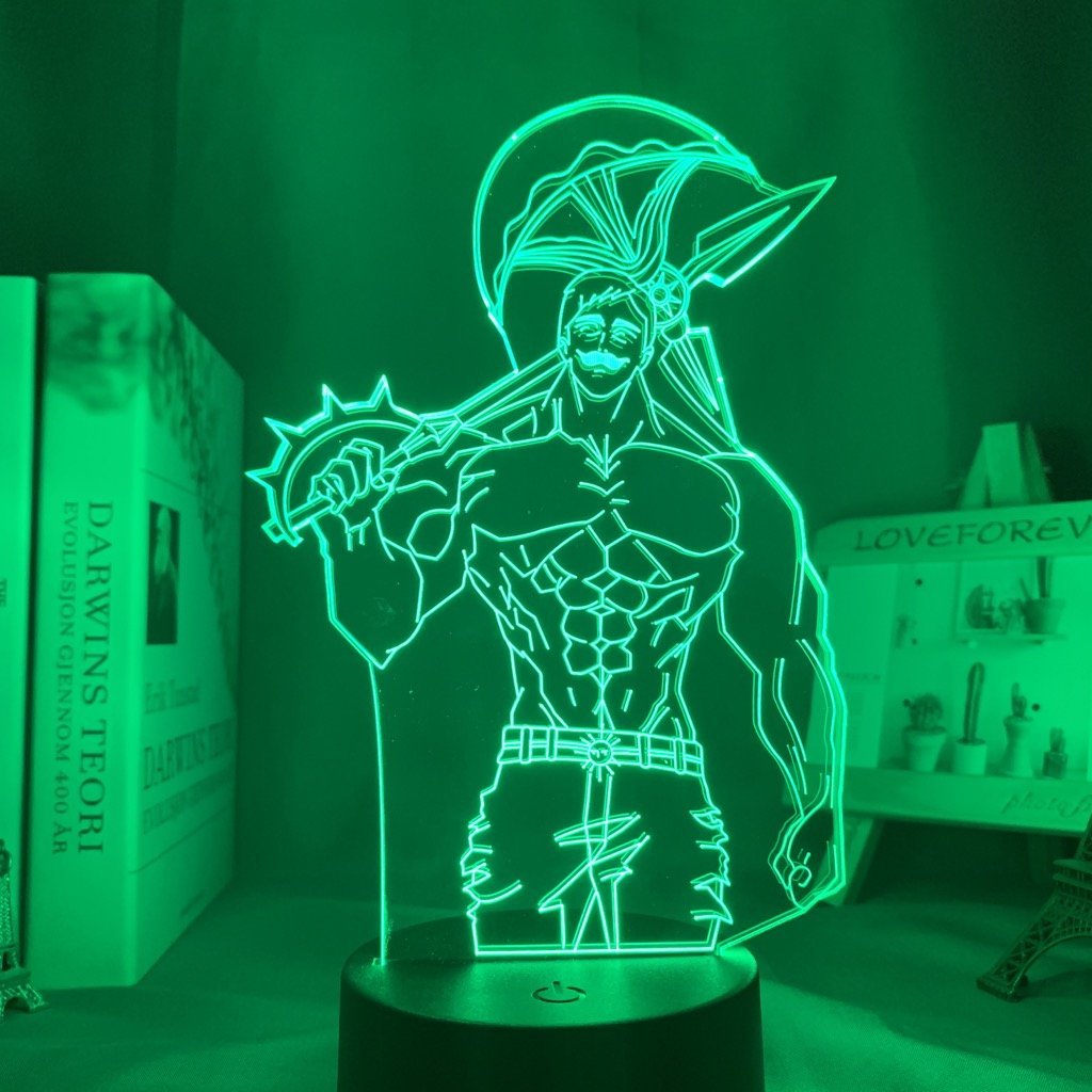 The Seven Deadly Sins Escanor 3D Night Light Led Anime Lamp RGB Remote 16 Clours Anime Decor Birthday Gifts Christmas Gifts Anime Gifts
