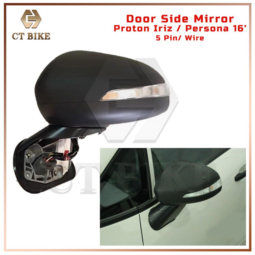 Door Side Mirror Proton Iriz Persona 16 W Lamp 5 Pin Wire Shopee Malaysia