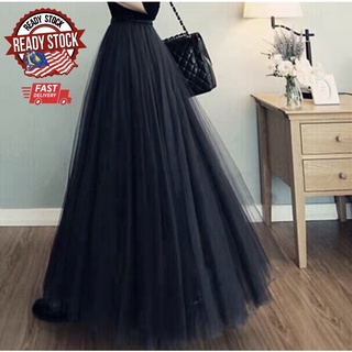 black long net skirt