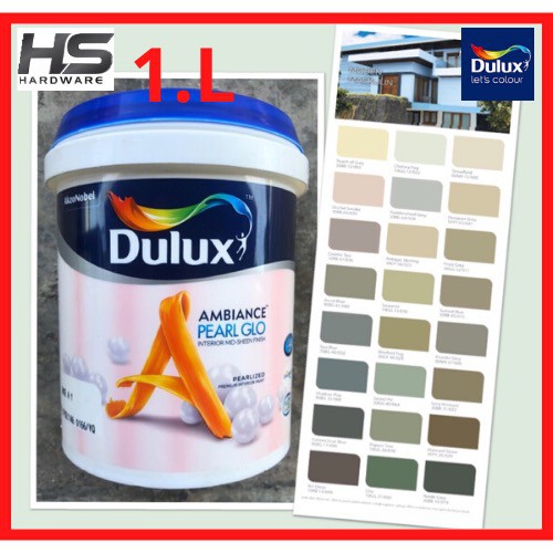 1l Dulux Ici Interior Ambiance Pearl Glo Dark Grey Colour Paint Shiny Surface Cat Kilat Kelabu Pekat Dalaman Shopee Malaysia