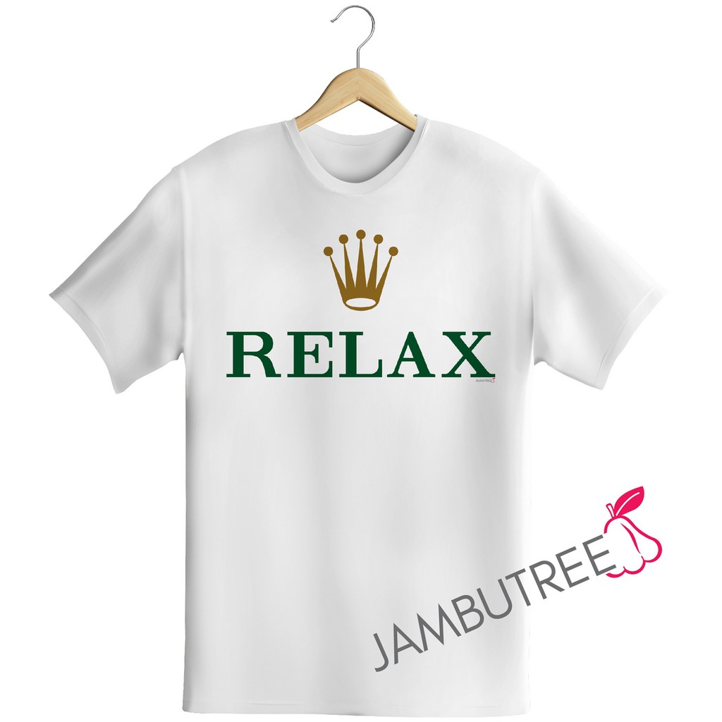 Jambutree Funny Rolex Watch Logo Fans Unisex Casual Graphic T-Shirt Streetwear Relaks Lucu Tee Baju Shopee Malaysia