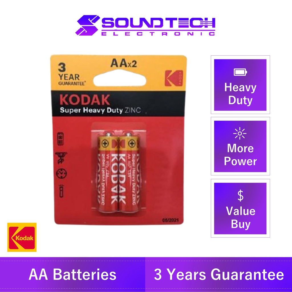 Kodak Super Heavy Duty Zinc Batteries KDZINCAA(2) Shopee Malaysia