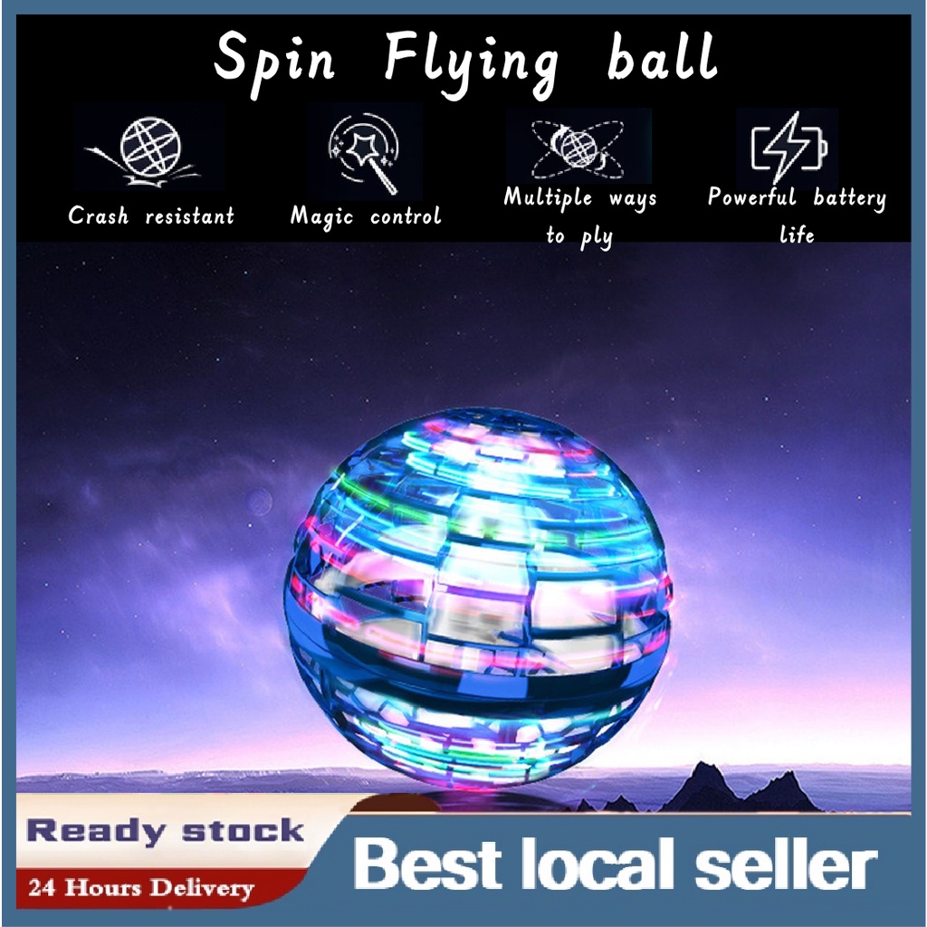 Flynova Pro Boomerang Hider Fly Ball Endless Trick Spinner Toy Mini Drone Fly Ball Cool LED