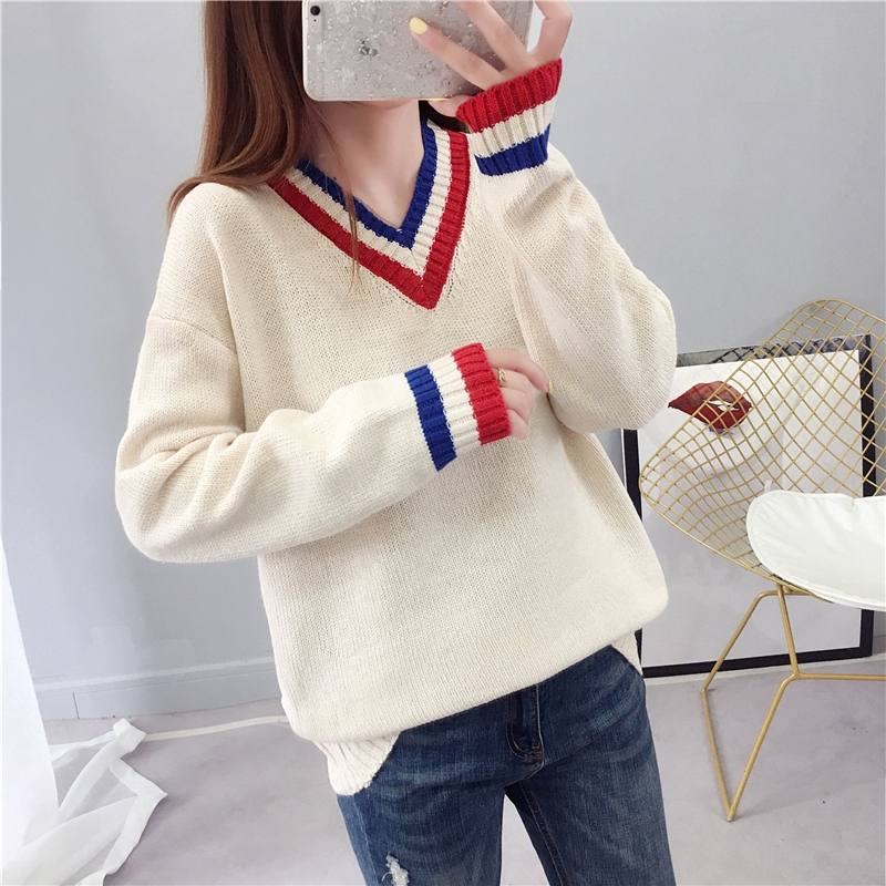 v neck sweater korean