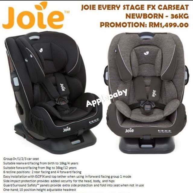 every stage car seat isofix