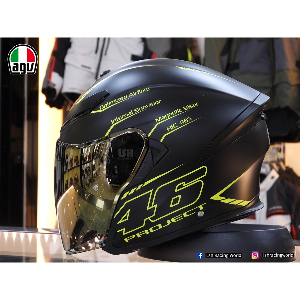 AGV ROSSI PROJECT 3.0 46 K-5 Jet Helmet (Color visor not included)