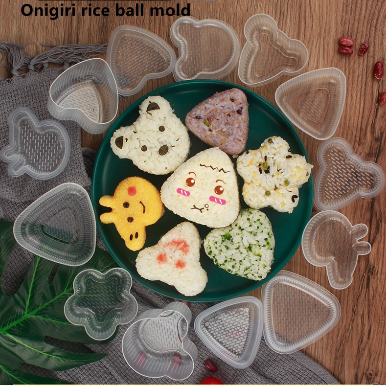 Onigiri rice ball mold Japanese sushi triangle tool animal modeling sushi mold Japanese sushi set