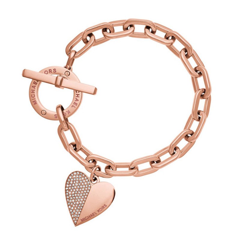 mk heart bracelet