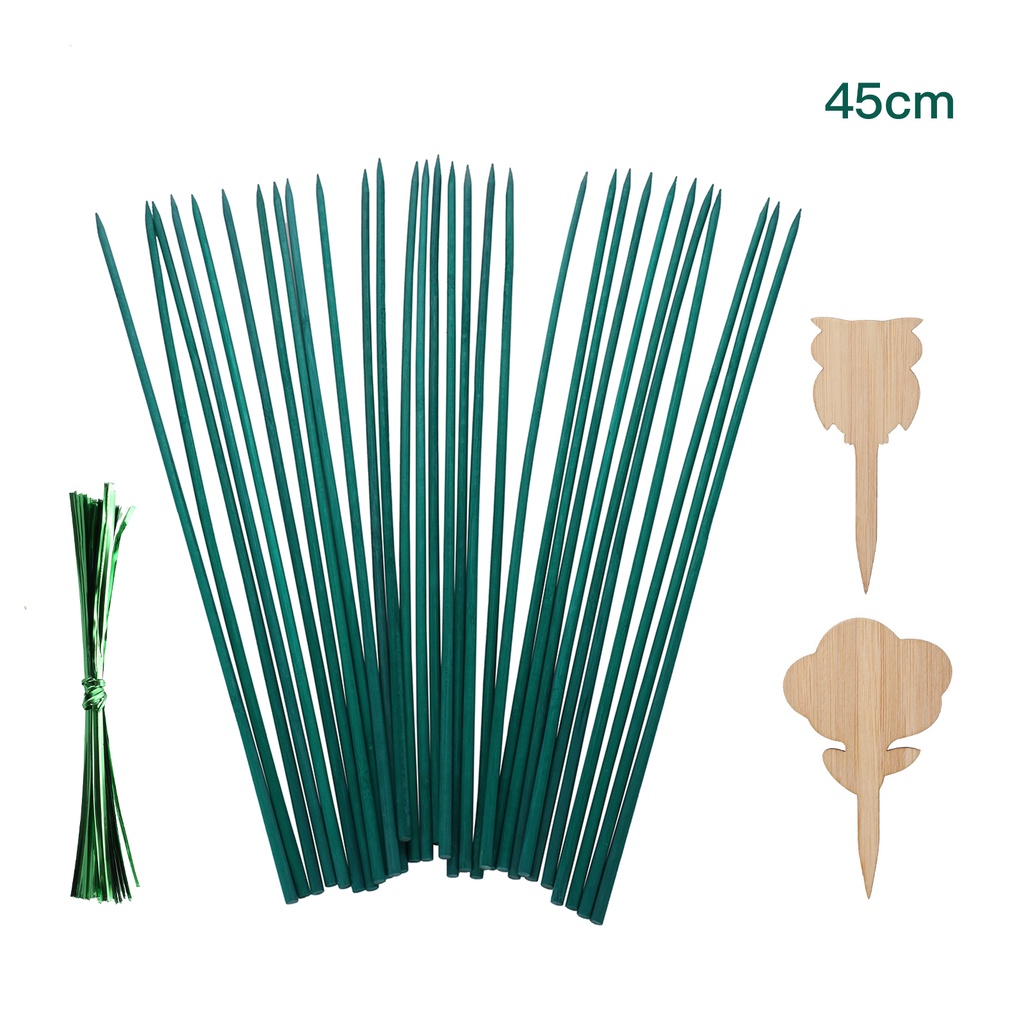 Wood Plant Stakes Garden Sticks Floral Picks Holder Slip DIY Activities Twist Ties Support Frame