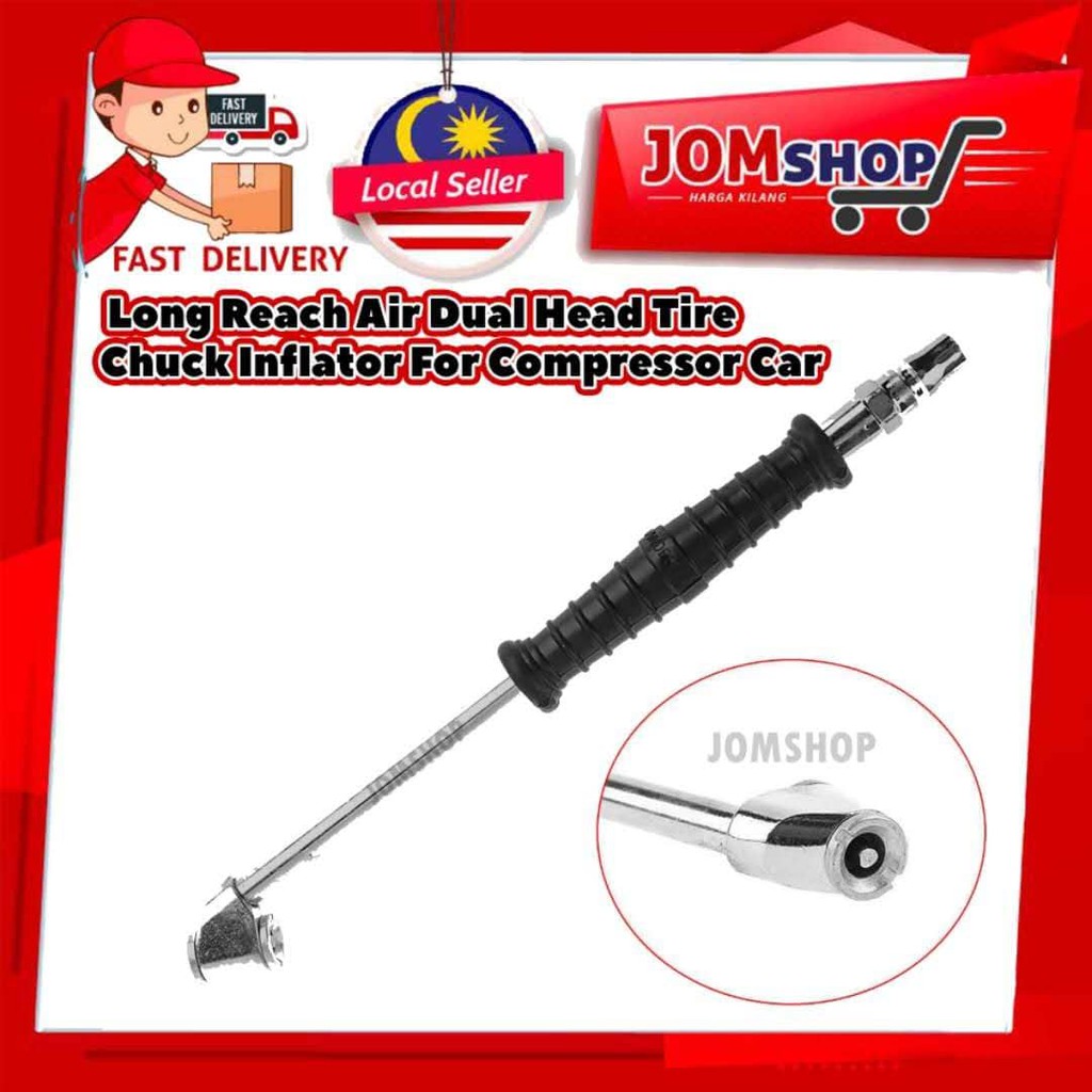 270MM Long Reach Air Dual Head Tire Chuck Inflator For Compressor Car