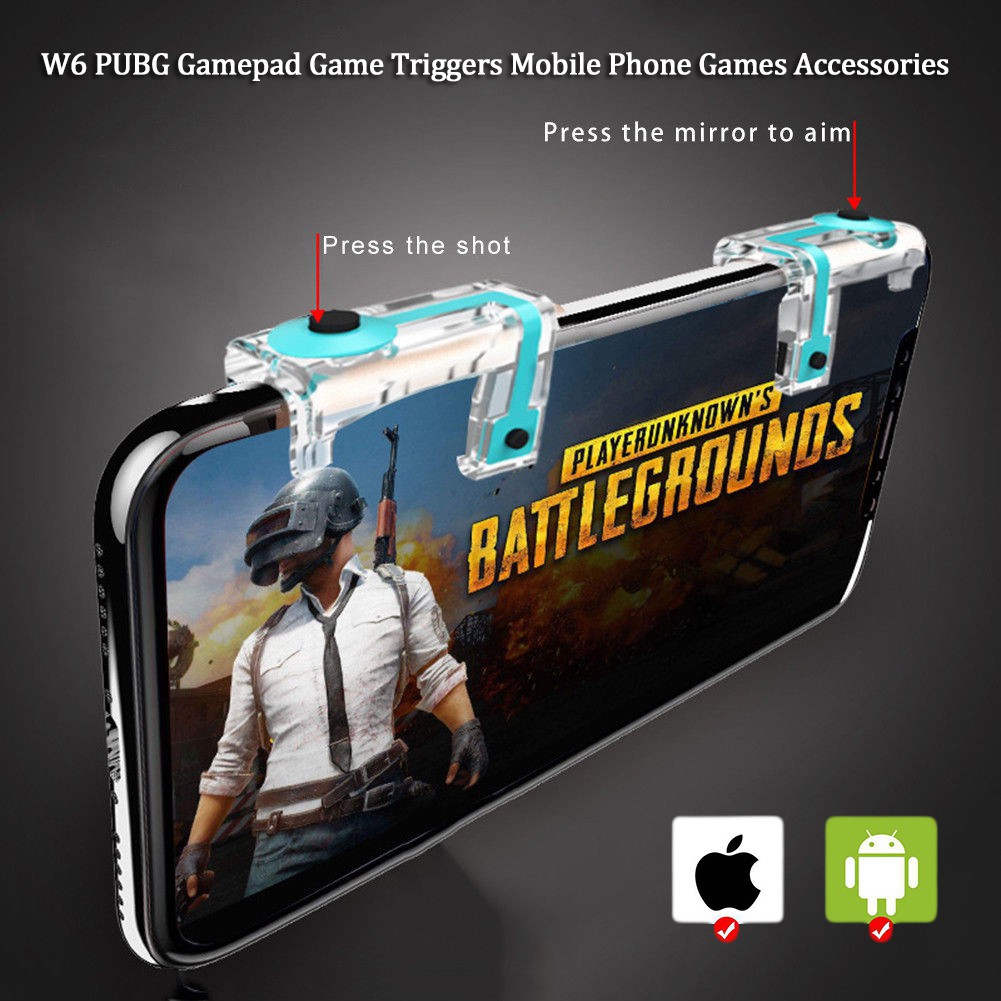 W6 Pubg Gamepad Game Triggers Mobile Phone Games Accessories - w6 pubg gamepad game triggers mobile phone games accessories shopee malaysia