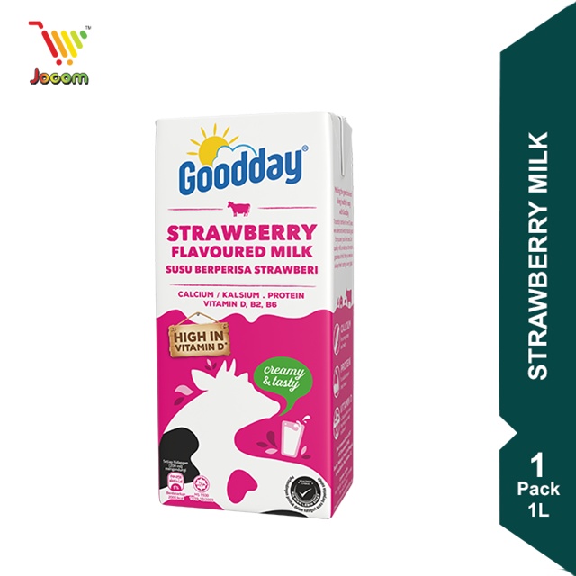 {Expiry: 12/10/2022} Goodday UHT Strawberry Milk 1L [KL & Selangor Delivery Only]