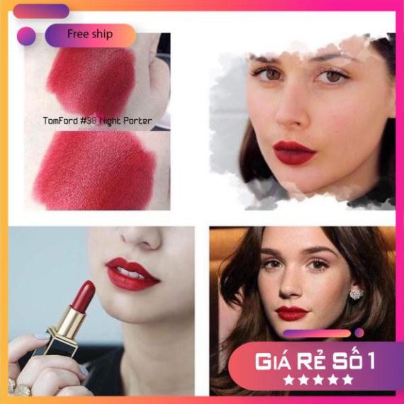 Tom Ford Lip Color Matte 38 Night Porter - Luxurious Cold Red | Shopee  Malaysia