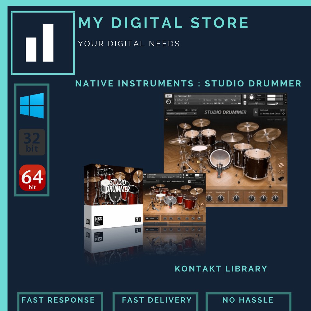 NATIVE INSTRUMENTS : STUDIO DRUMMER (Kontakt VSTi) (For Windows) | Shopee  Malaysia