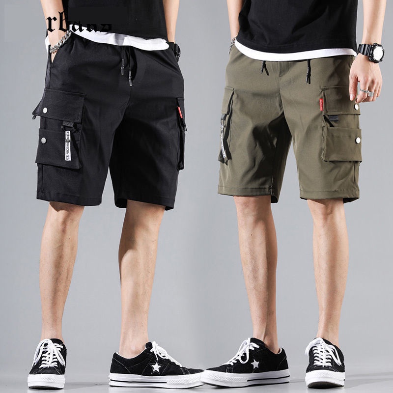 selur pendek lelaki Cargo Shorts Men Casual Shorts Skorts Multi Pocket ...