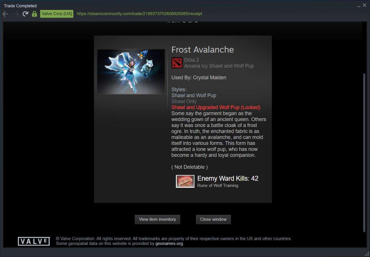 Dota 2 Crystal Maiden Arcana Frost Avalanche Shopee Malaysia